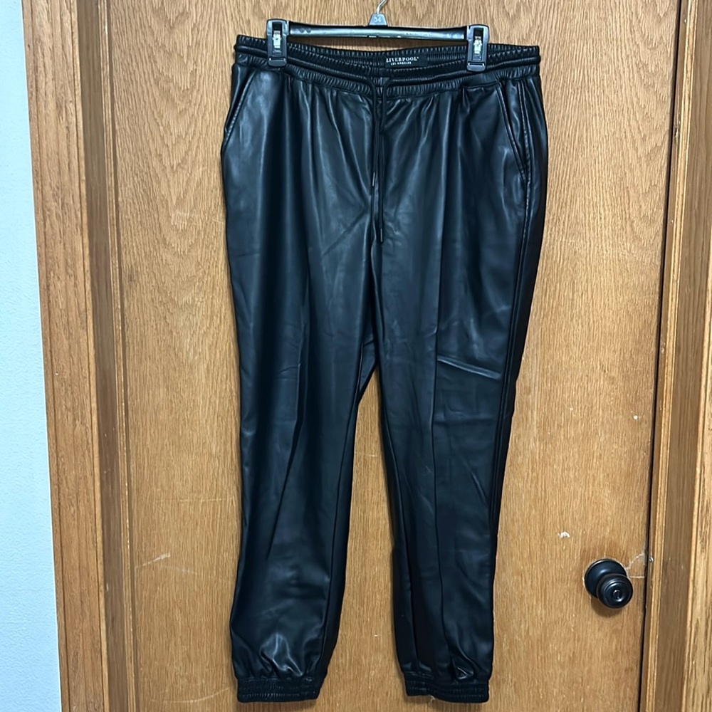 Liverpool Faux Leather Joggers